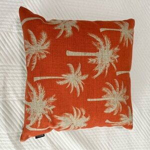 Cream and Orange Accent Pillow Cover
